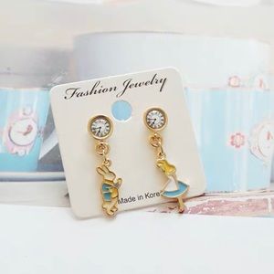 Alice and rabbit earrings